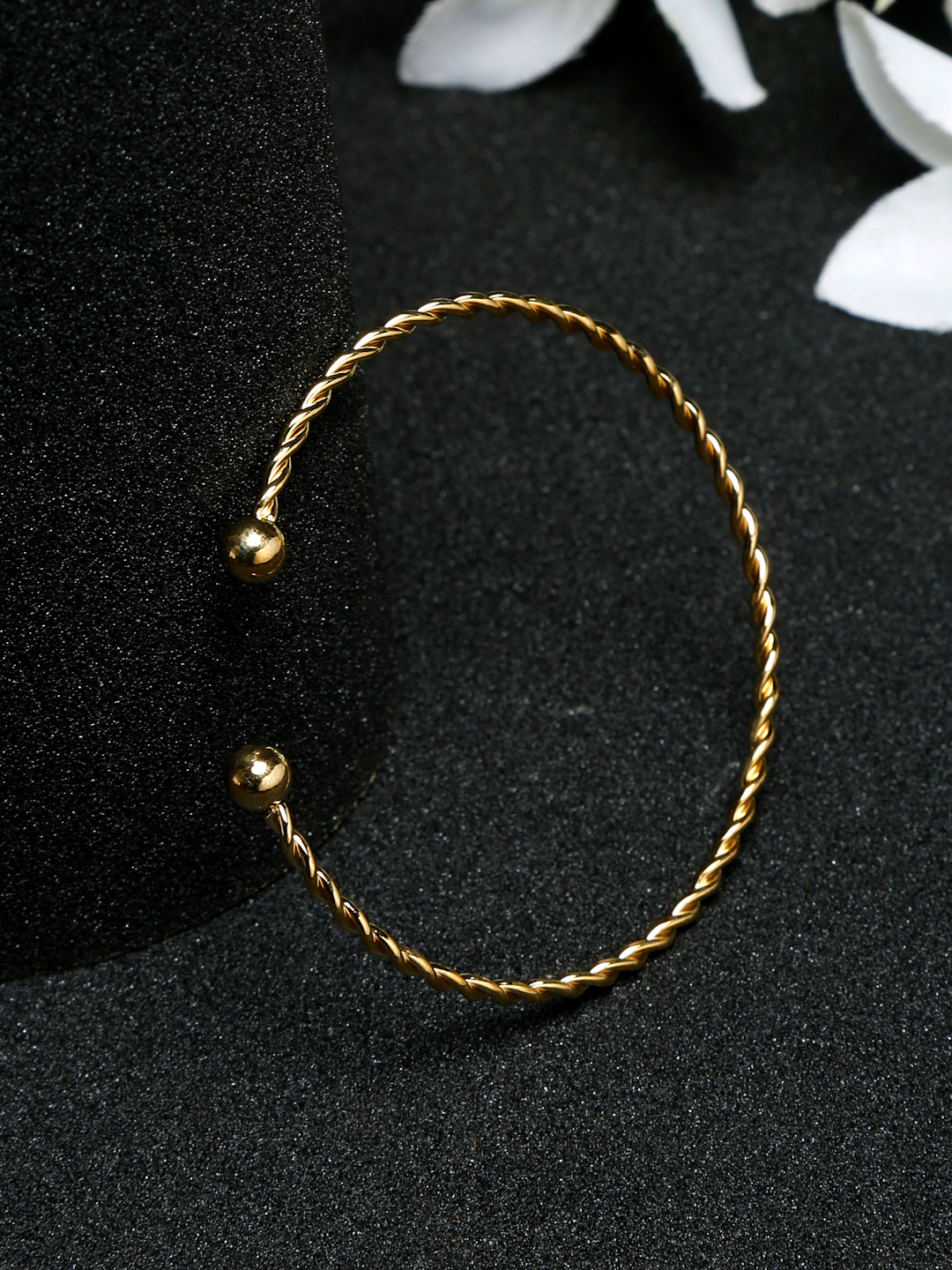 YouBella Jewellery Gold Plated Charm Bracelet Bangle for Girls and Women (Gold) (YBBN_91970)